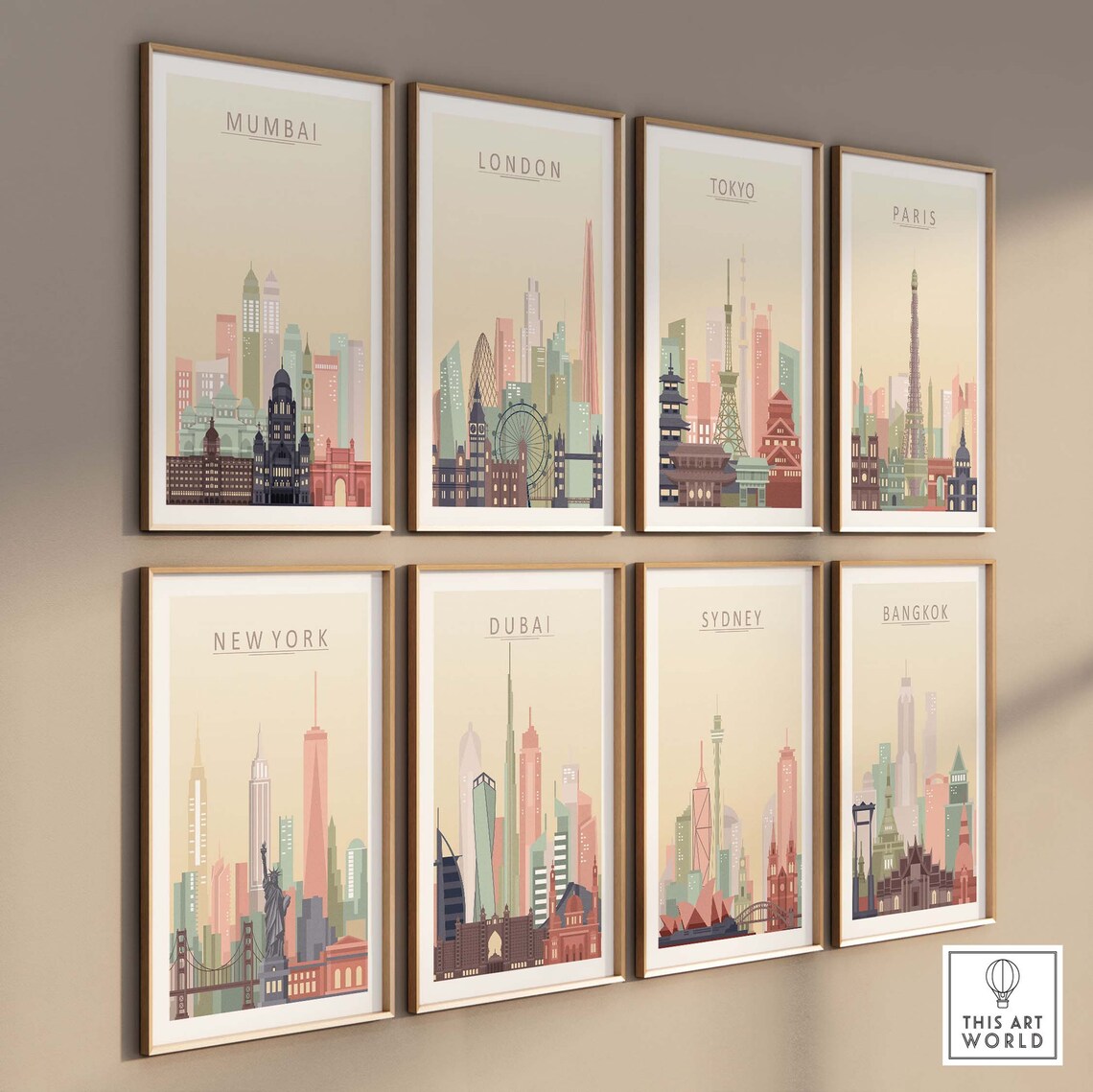 Mumbai Skyline Print, Cityscape Travel Poster - Image 3