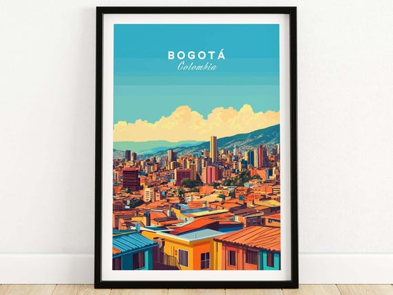 Bogota Print Bogota Travel Print Wall Art Bogota Wall Hanging Home Decor Bogota Gift Art Lovers Colombia Wall Art Print
