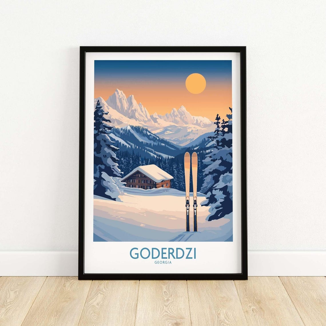 Winter Sports Gift For Skier, Mountain Cabin Decor - Image 5