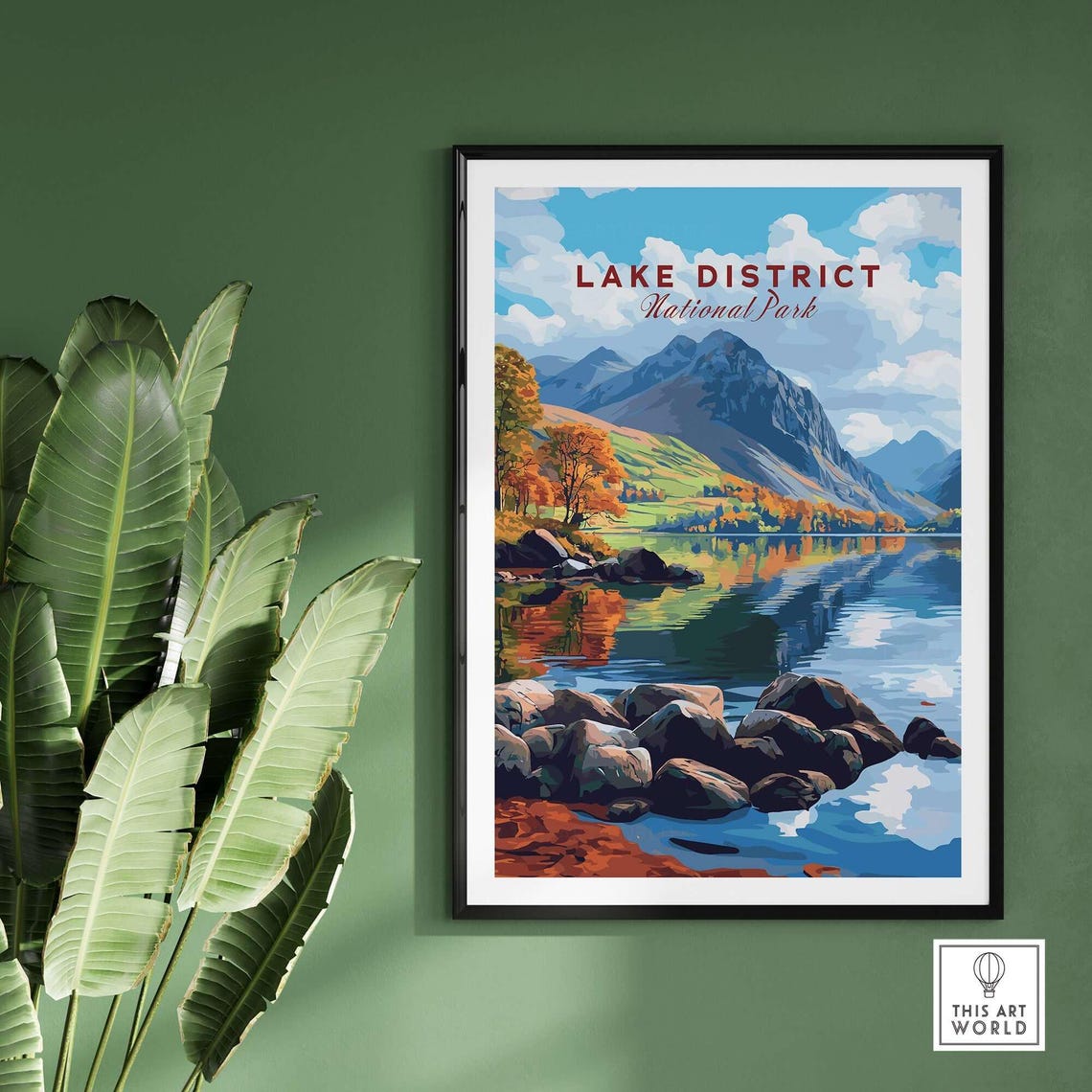 Lake District Travel Poster, Cumbria England - Image 2