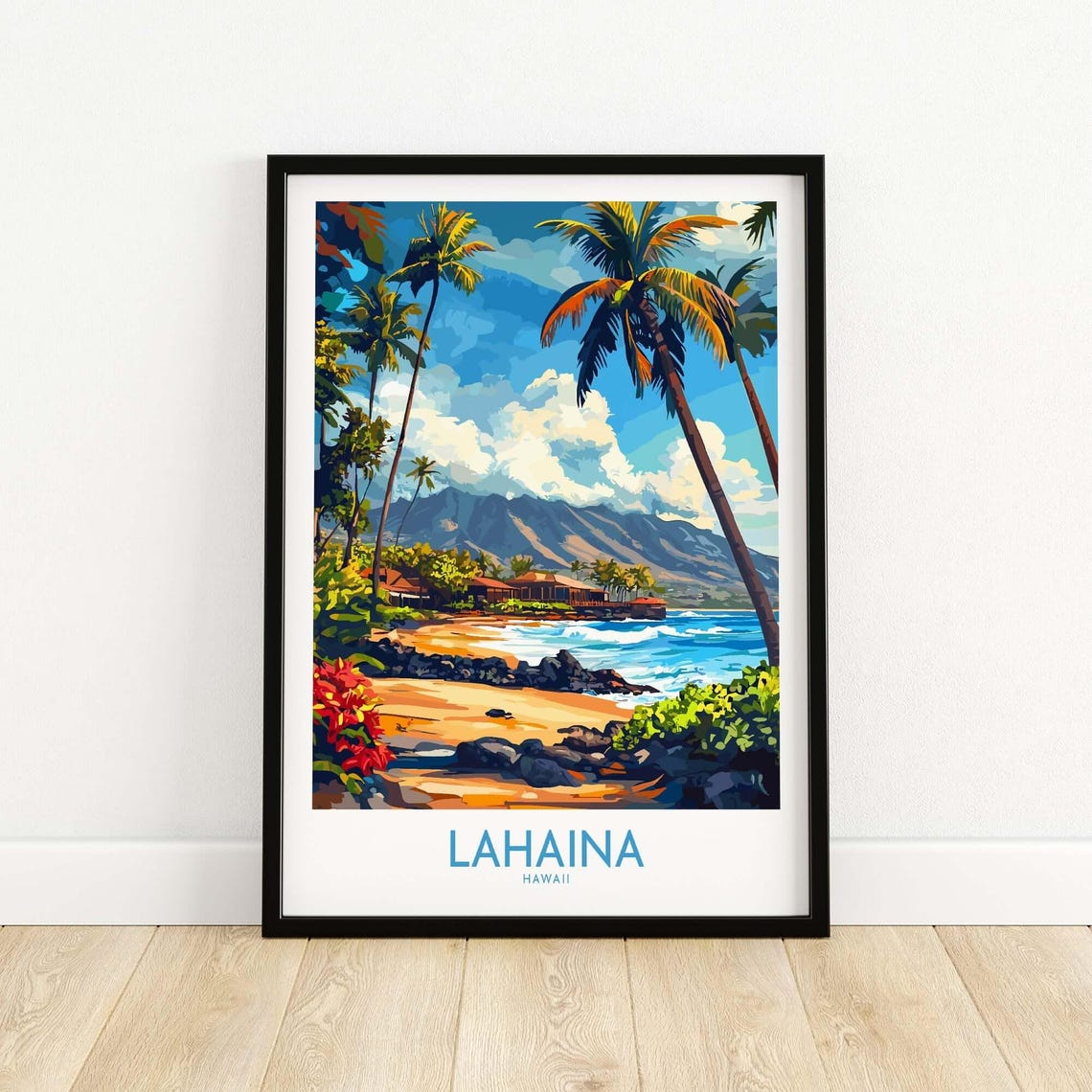 Lahaina Beach Scene, Hawaii Art Print - Image 5