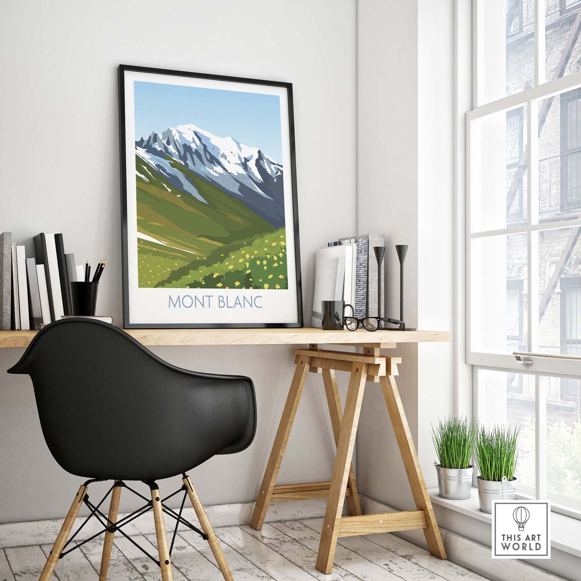 Mont Blanc Vintage Travel Poster Art Print - Image 4