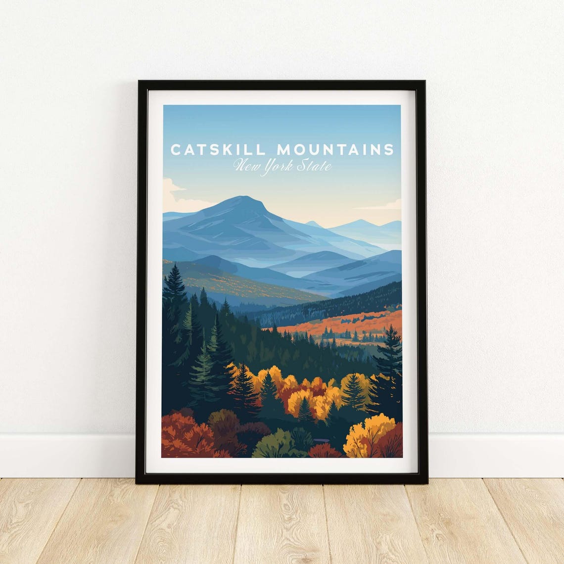 Catskill Mountains Blue Ridge Autumn Foliage New York Poster