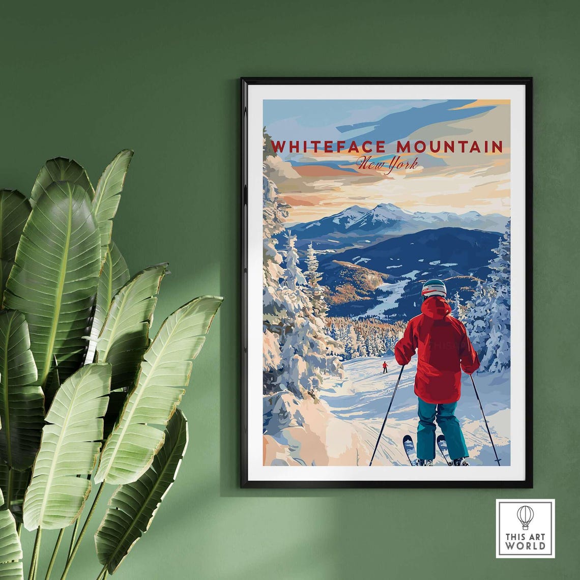Whiteface Ski Resort Poster, Winter Sports Adventure - Image 2