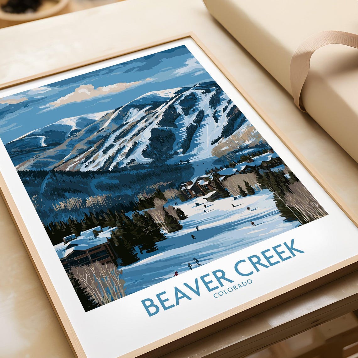 Beaver Creek Colorado Snowy Mountain Slopes Resort View Poster