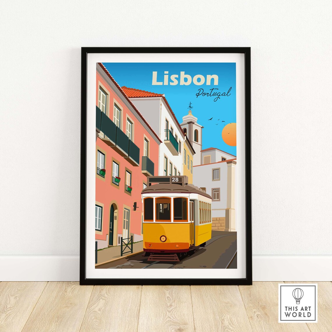 Lisbon Travel Poster Print, Lisbon Portugal