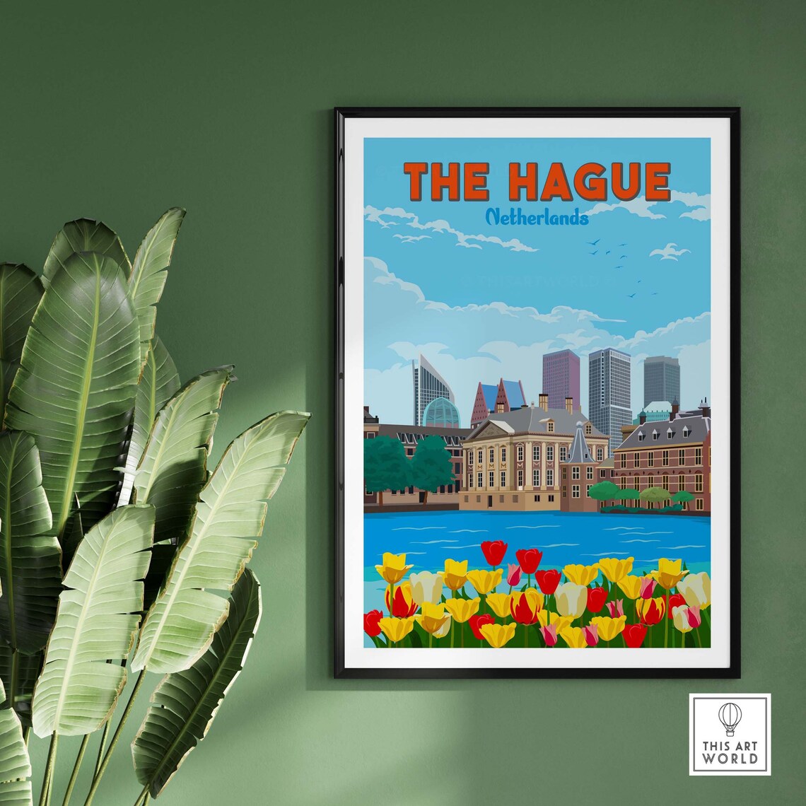 The Hague Netherlands Travel Poster Art Print - Image 2
