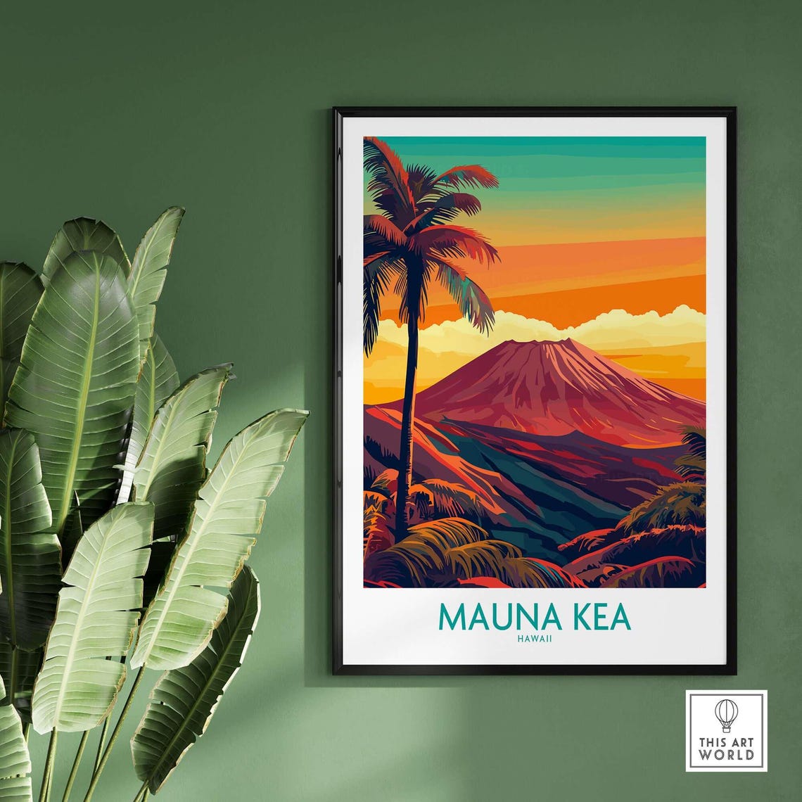 Mauna Kea Sunset Art Print, Hawaii Volcano - Image 2