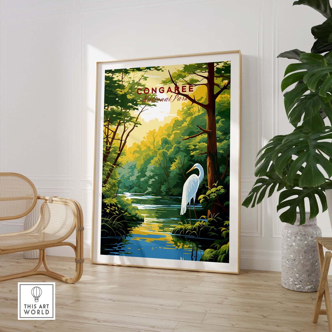 Congaree National Park Travel Poster, Home Decor - Image 3