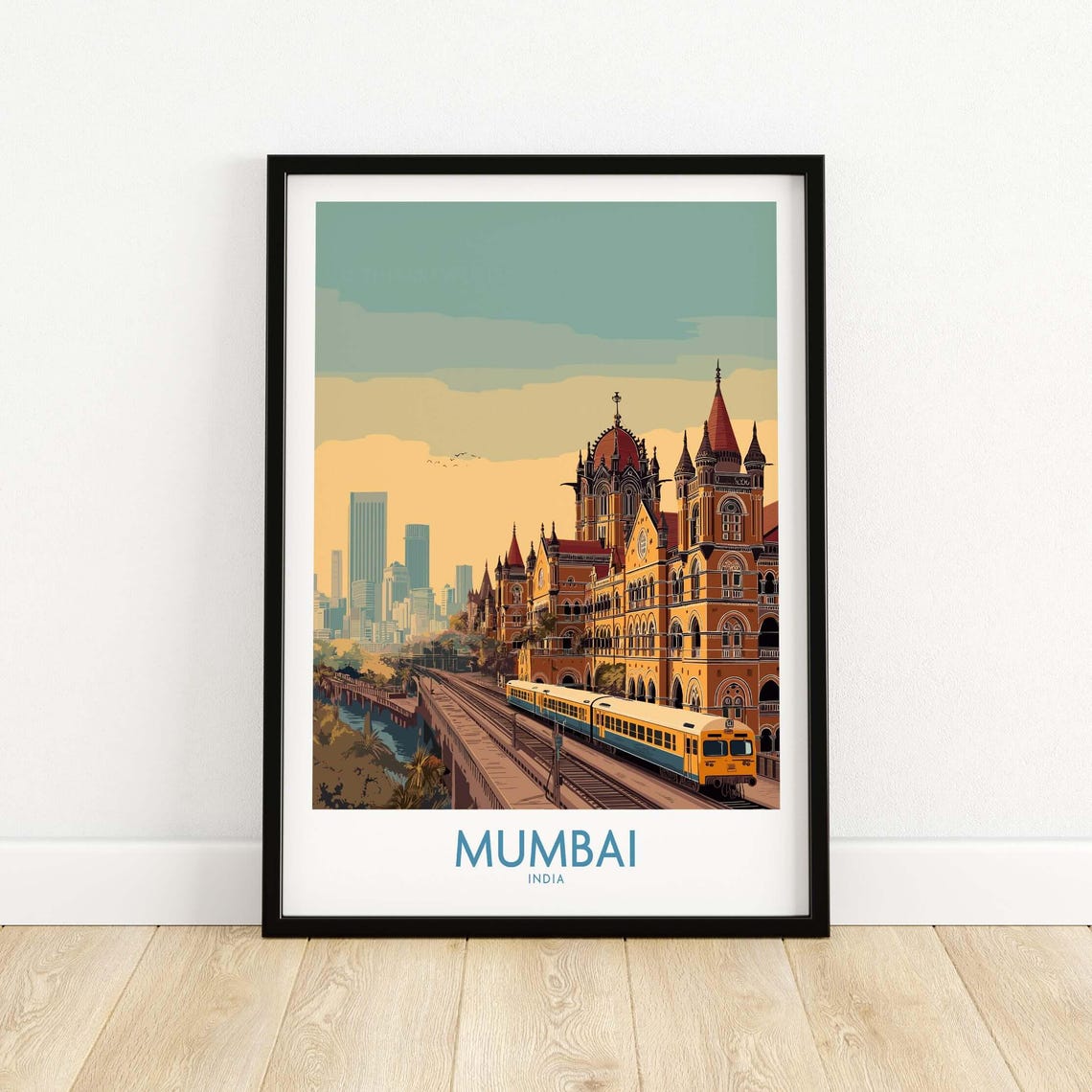 Mumbai India Chhatrapati Shivaji Terminus Rail Station Poster