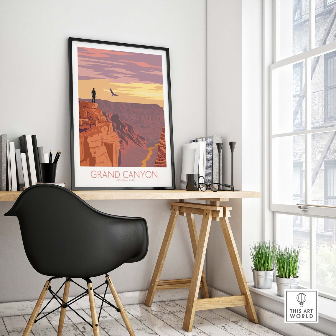 Grand Canyon Poster Print, National Park Travel Poster - Image 4
