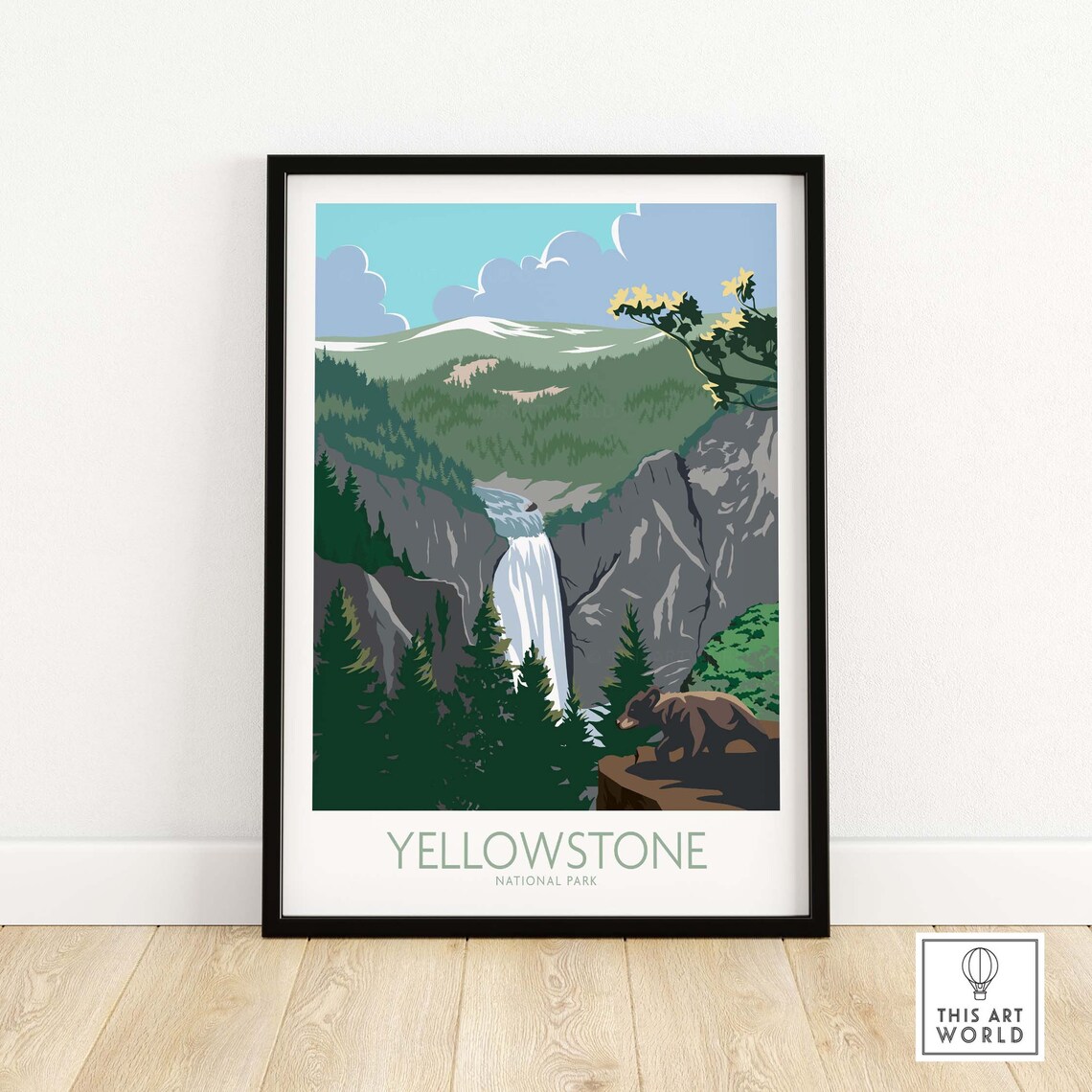 Yellowstone National Park Travel Poster Print