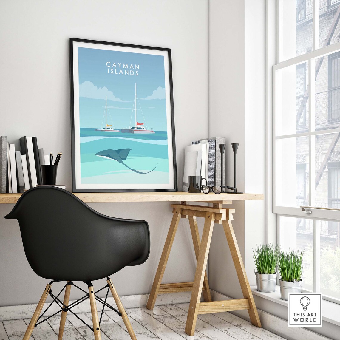 Cayman Islands Tropical Travel Wall Art Print - Image 3