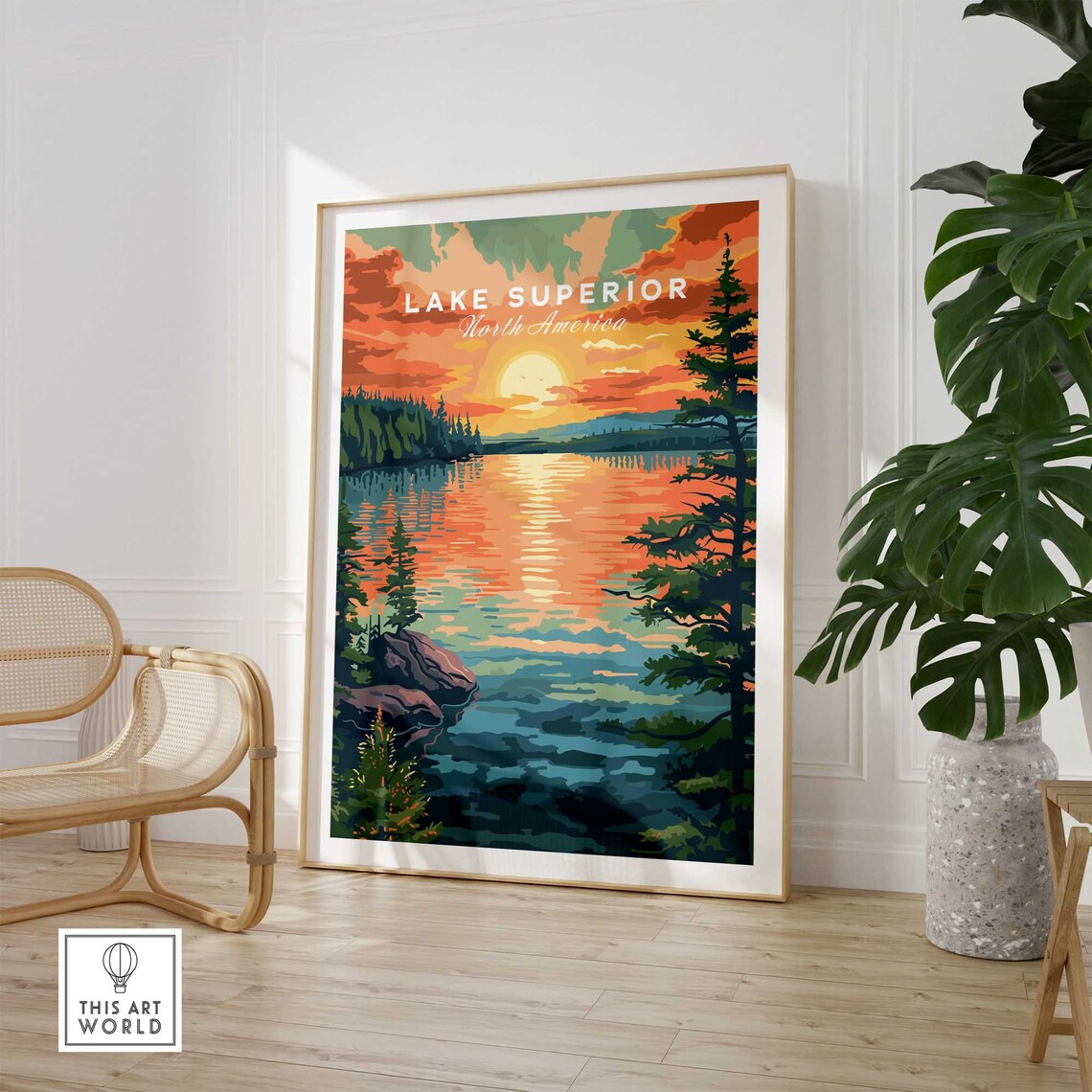 Lake Superior Travel Poster, Place-Inspired Wall Art - Image 2