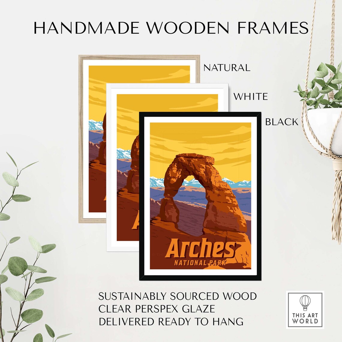 Arches National Park Vintage Delicate Arch Utah Travel Poster - Image 2