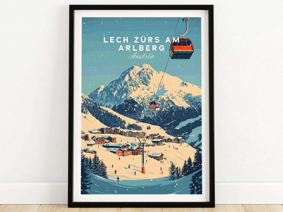 Lech Zrs Am Arlberg Ski Travel Poster