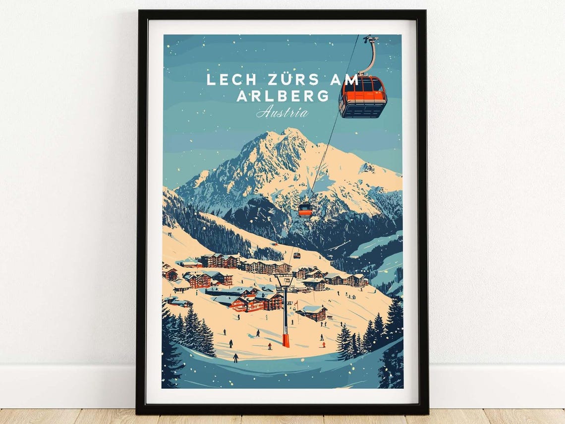 Lech Zrs Am Arlberg Ski Travel Poster