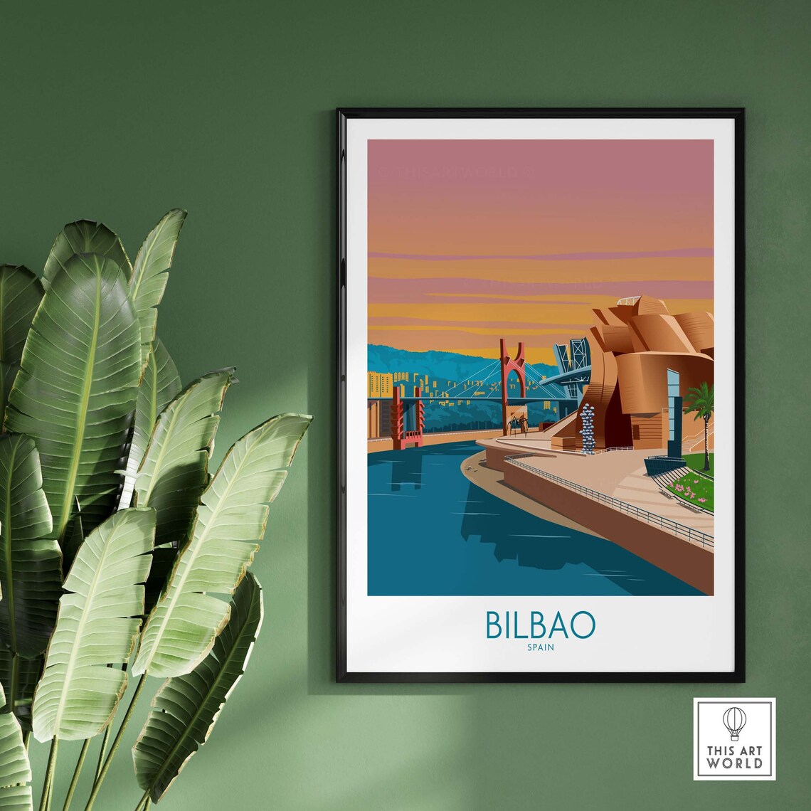Bilbao Travel Poster, Spain Wall Art Print - Image 3
