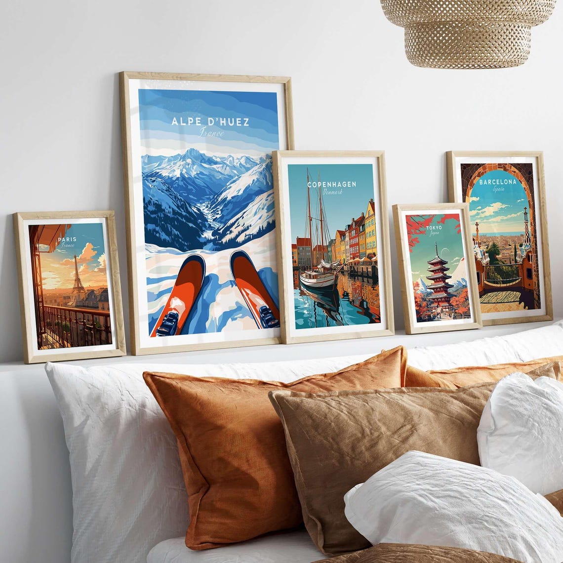 Alpe Dhuez Travel Poster, Ski Resort Adventure - Image 3