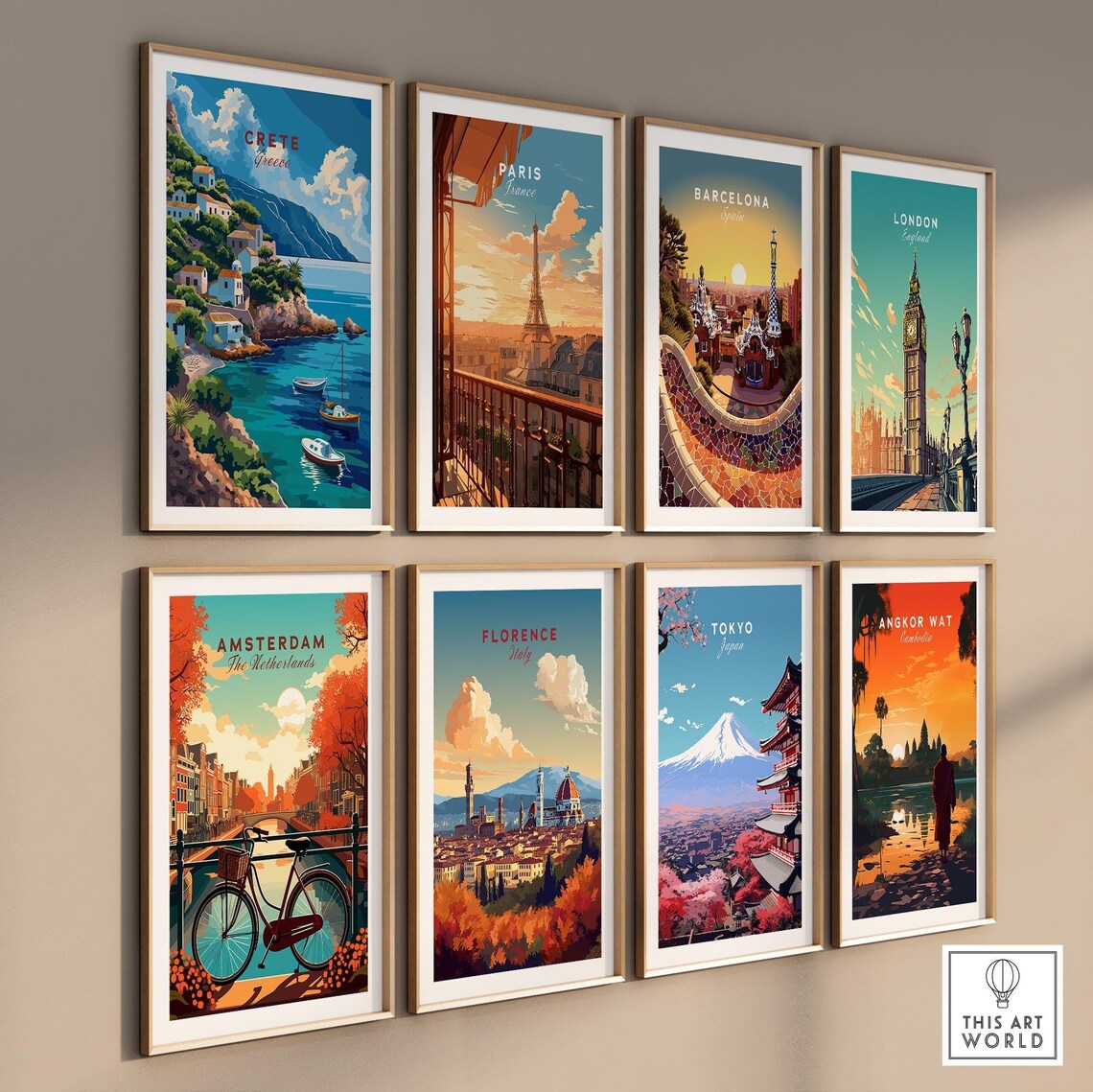 Crete Greece Travel Poster Print, Greece Wall Art - Image 3