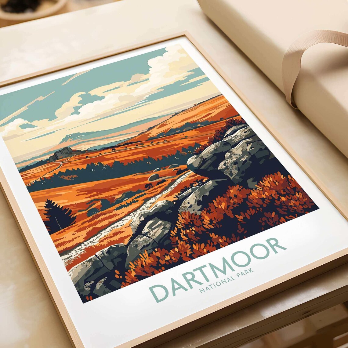 Dartmoor National Park - Vintage Travel Poster
