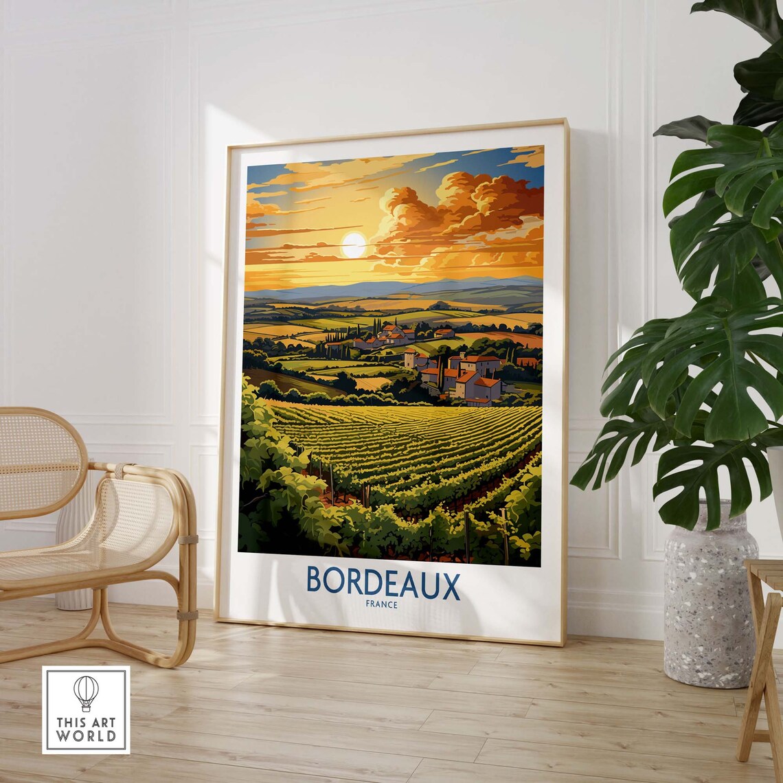 Bordeaux France Travel Poster, Wine Region Art Print - Image 3
