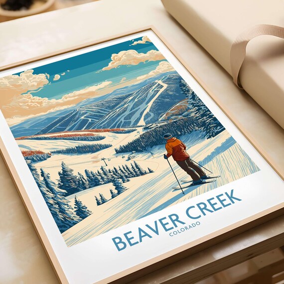 Beaver Creek Colorado Ridge View Lone Skier Winter Day Poster