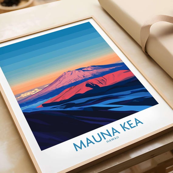 Mauna Kea, Hawaii Travel Poster
