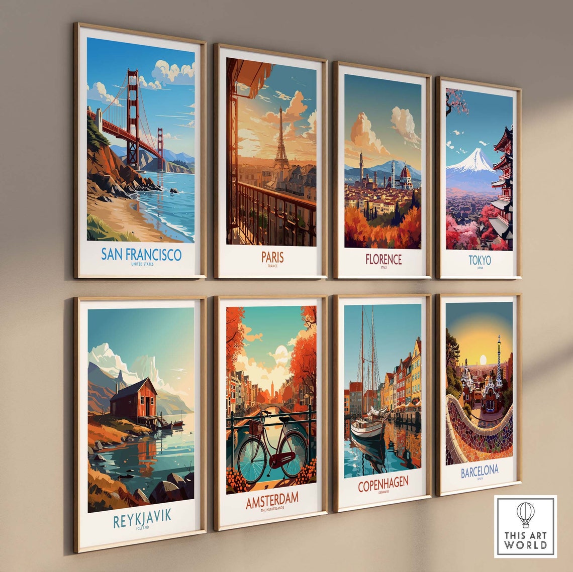 San Francisco Travel Poster Art Print - Image 3
