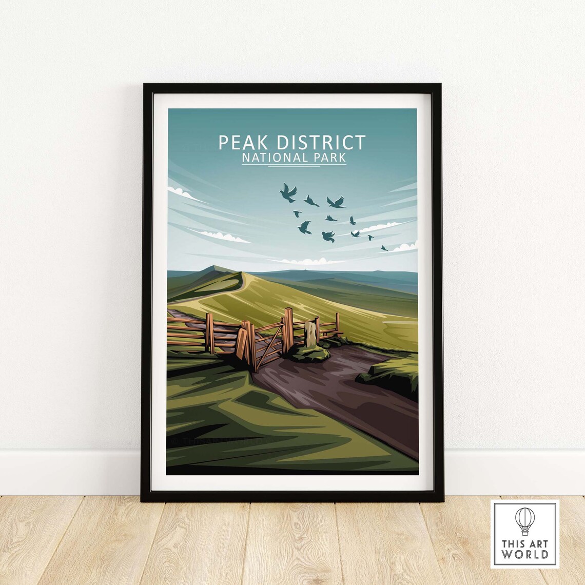 Peak District Travel Poster, National Park Print