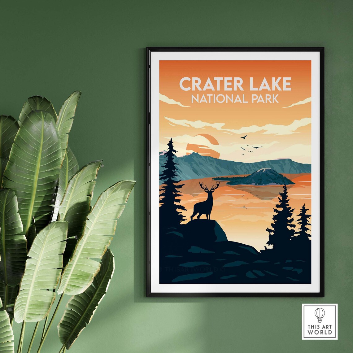 Crater Lake National Park Poster, Oregon Travel Print - Image 3