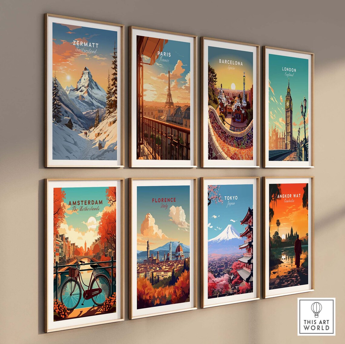 Zermatt Travel Poster, Europe Wall Art Print - Image 3