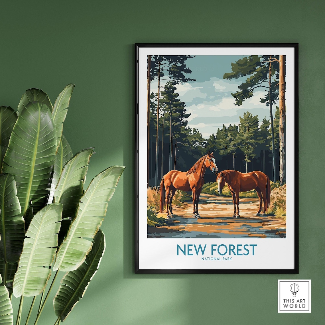 New Forest National Park - Vintage Travel Poster - Image 2