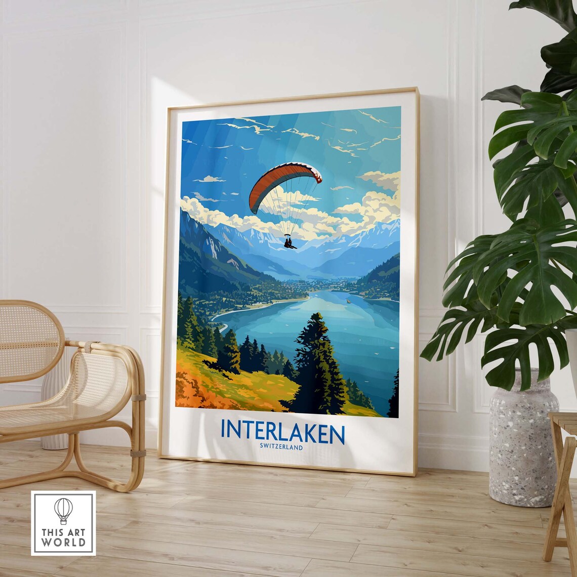 Interlaken Travel Poster, Europe Wall Art Print - Image 2