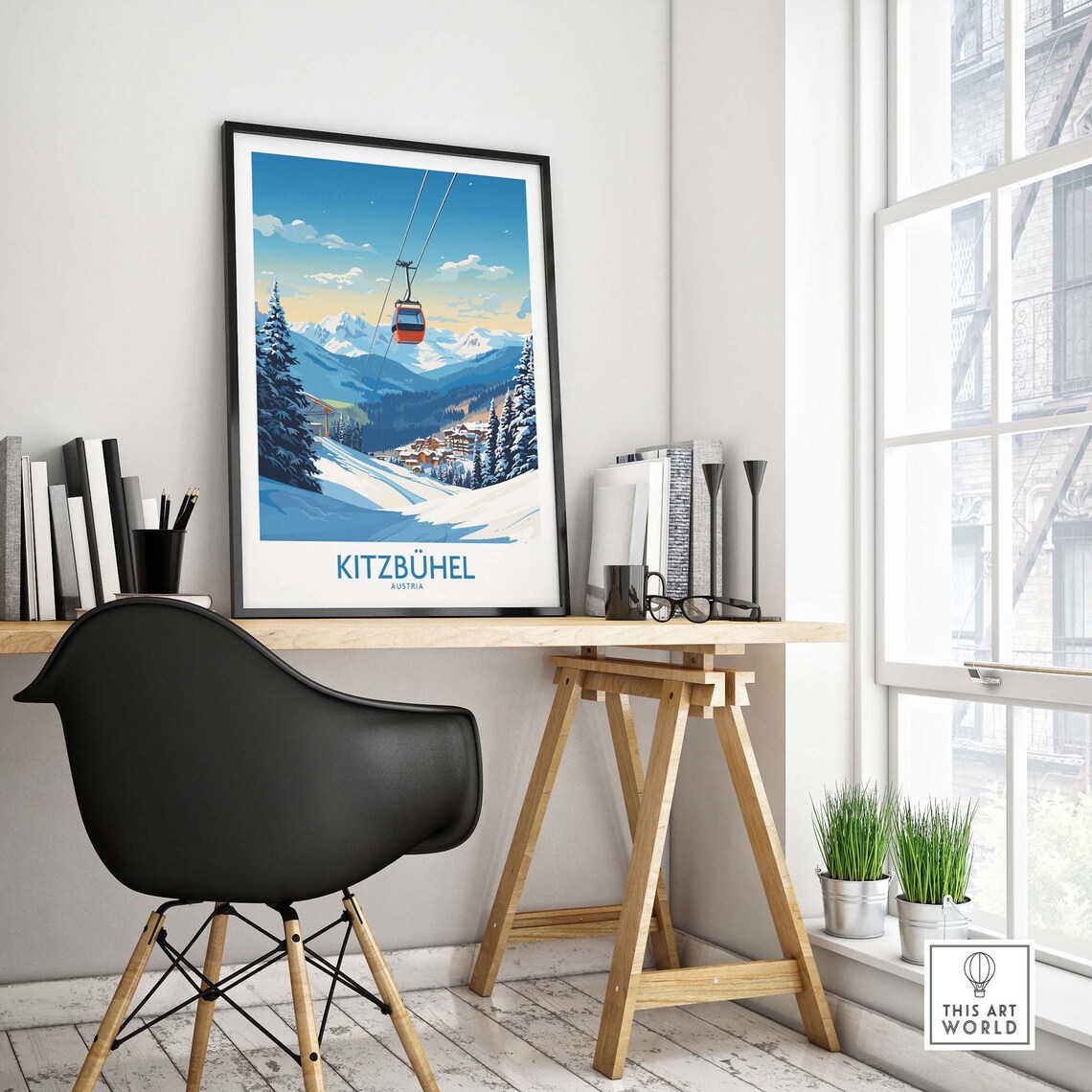 Kitzbuhel Austria Ski Resort Art Print - Image 4