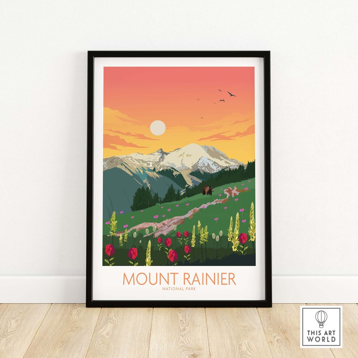 Mount Rainier National Park Home Decor Poster