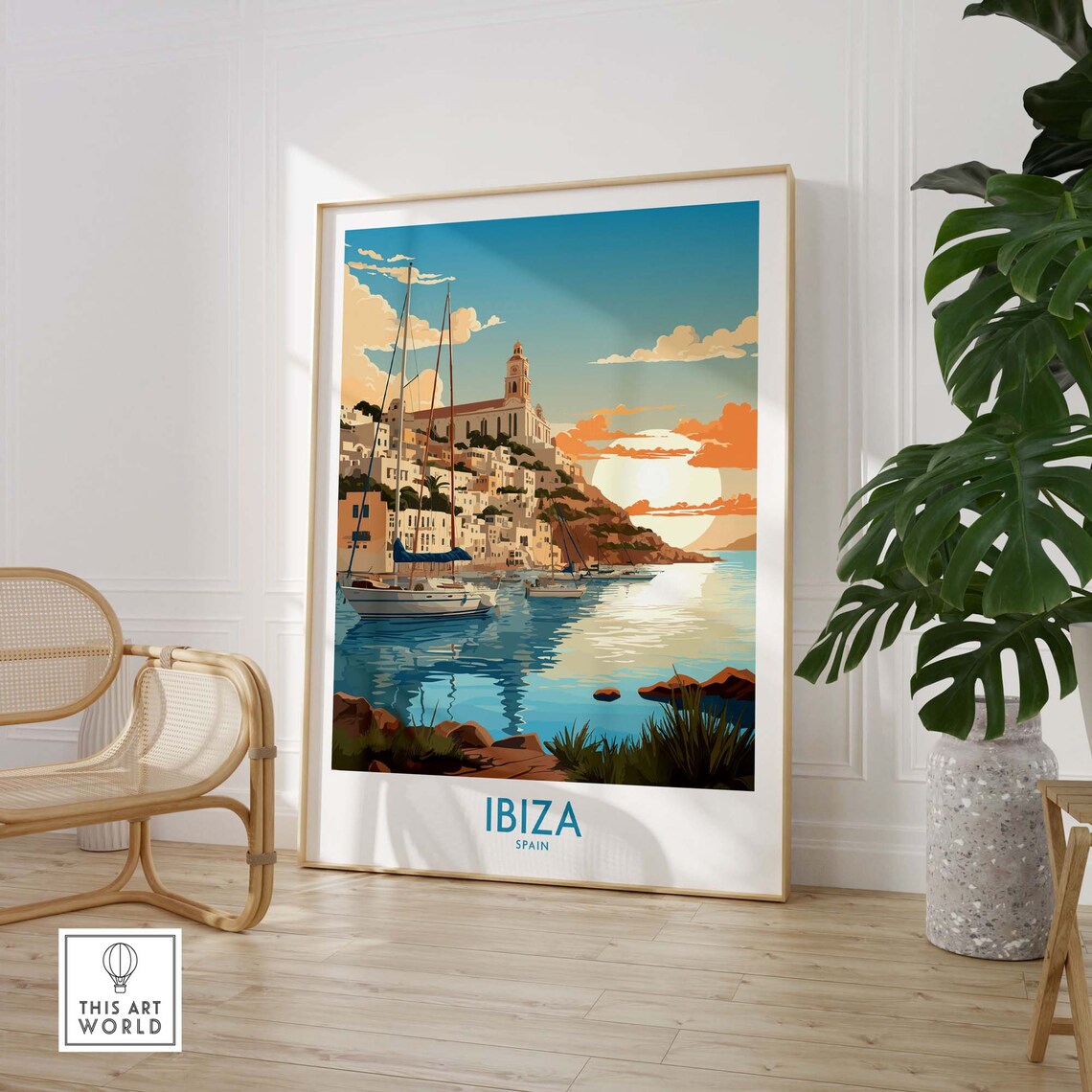 Ibiza Modern Spain Travel Poster, Art Print - Image 3