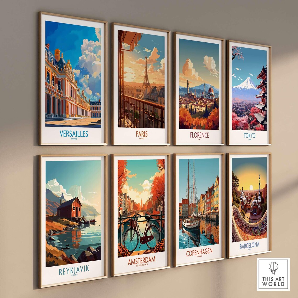 Versailles France Palace Grand Facade Blue Sky Travel Poster - Image 3