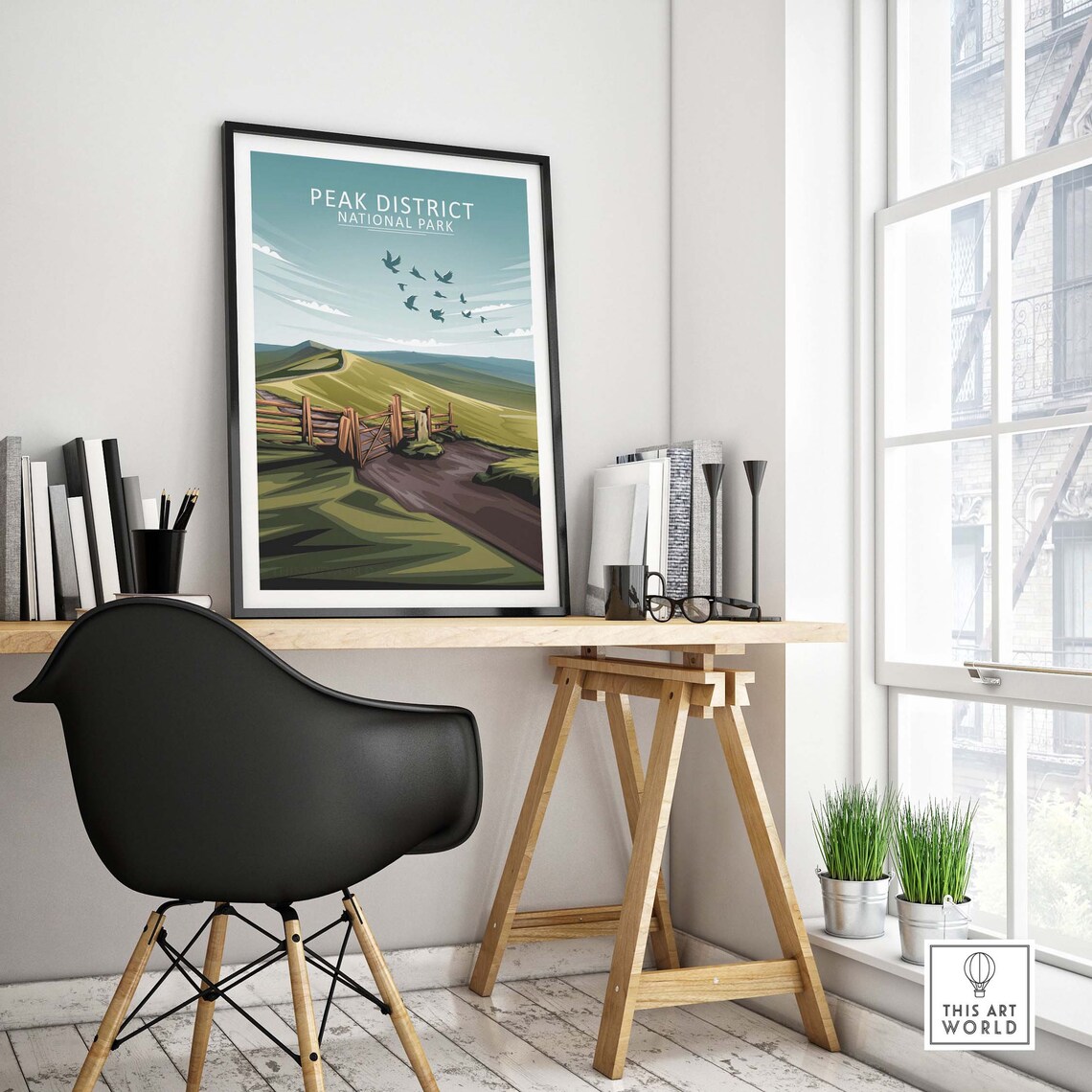 Peak District Travel Poster, National Park Print - Image 4