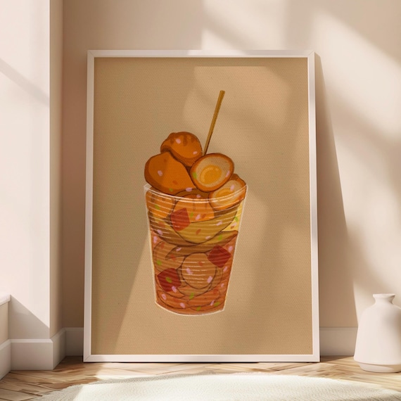 Philippines Poster Street Food Filipino Fishball Cart Art Pinoy Home Kitchen Printables Digital Download Wall