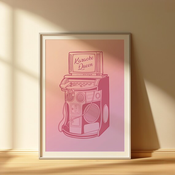 Filipino Karaoke Queen Satin Poster Pinoy Jukebox Wall Art