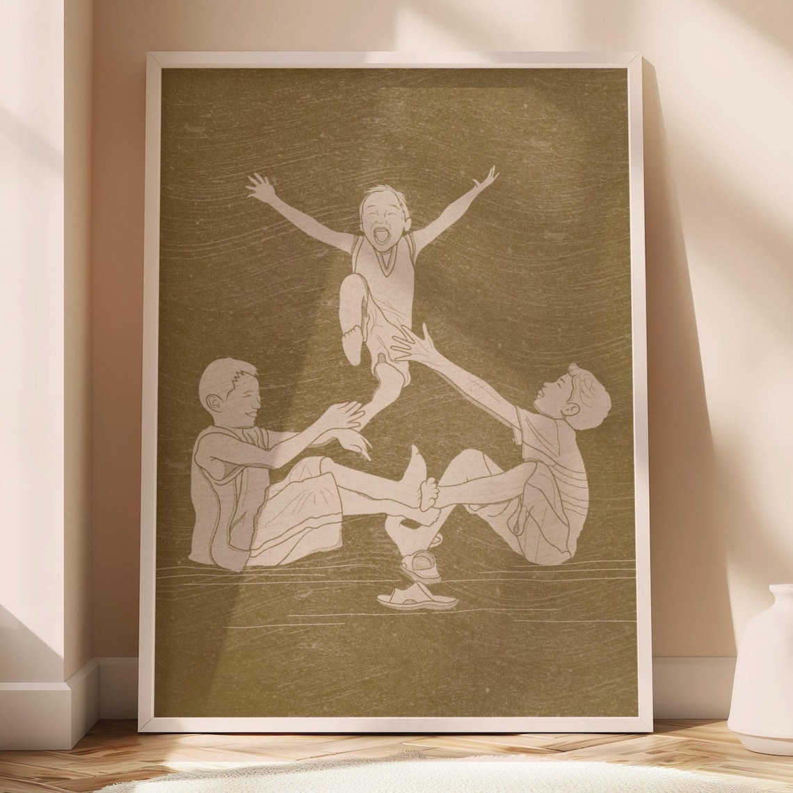 Filipino Children Playing Traditional Street Game Heritage Poster