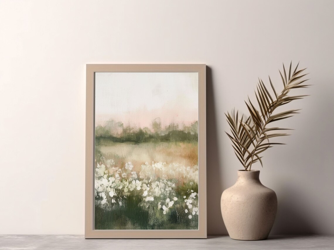 Spring Landscape Vintage Cottagecore Art Print - Image 2