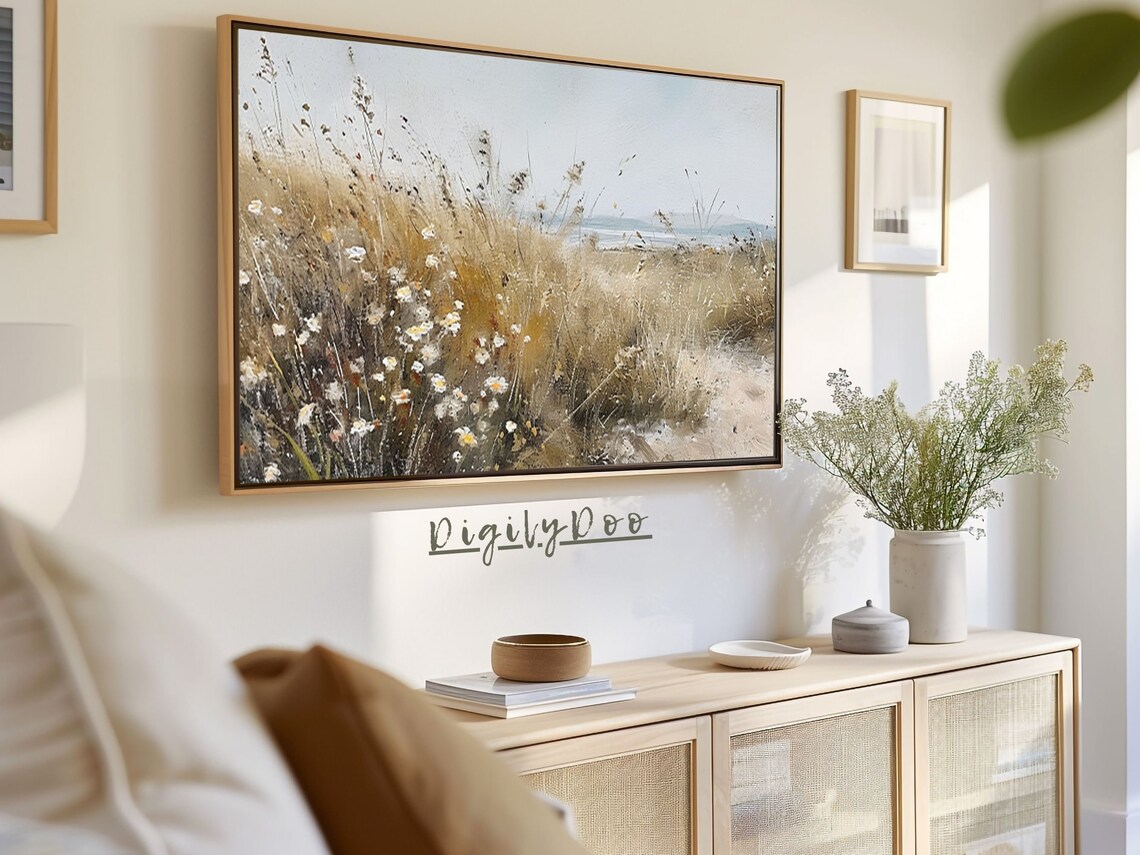 Spring Frame TV Field of Wildflowers Art Print - Image 3