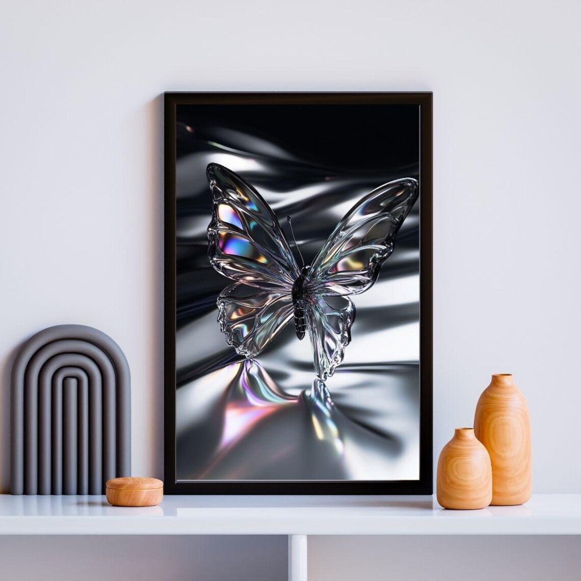 Holographic Butterfly Reflection, Rainbow Decor