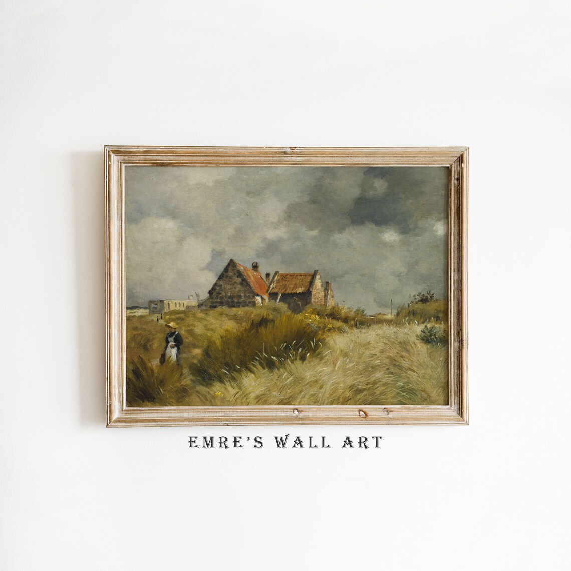 Country Landscape Farmhouse Oil Painting Poster - Image 2