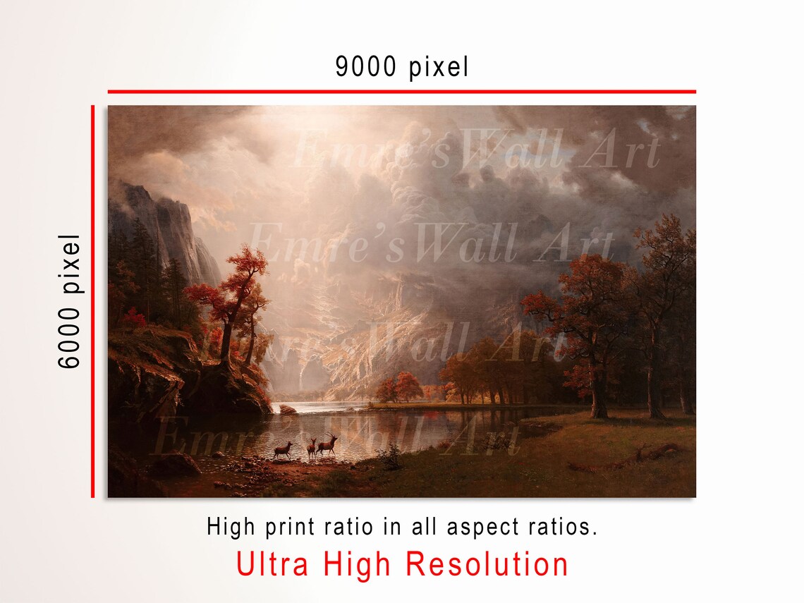 Autumn Landscape Vintage Rustic Fall Wall Art Print - Image 3