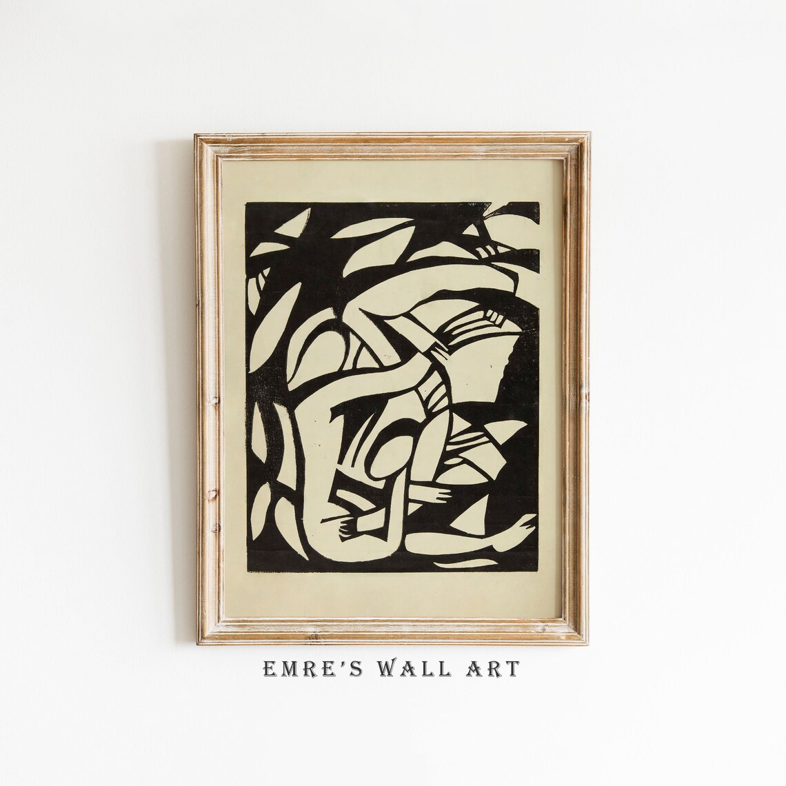 Vintage Abstract Figure Sketch Art Print