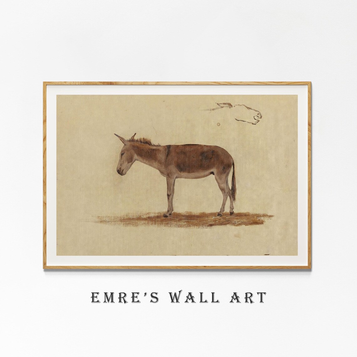 Vintage Donkey Painting Print, Farmhouse Nursery Decor - Image 4