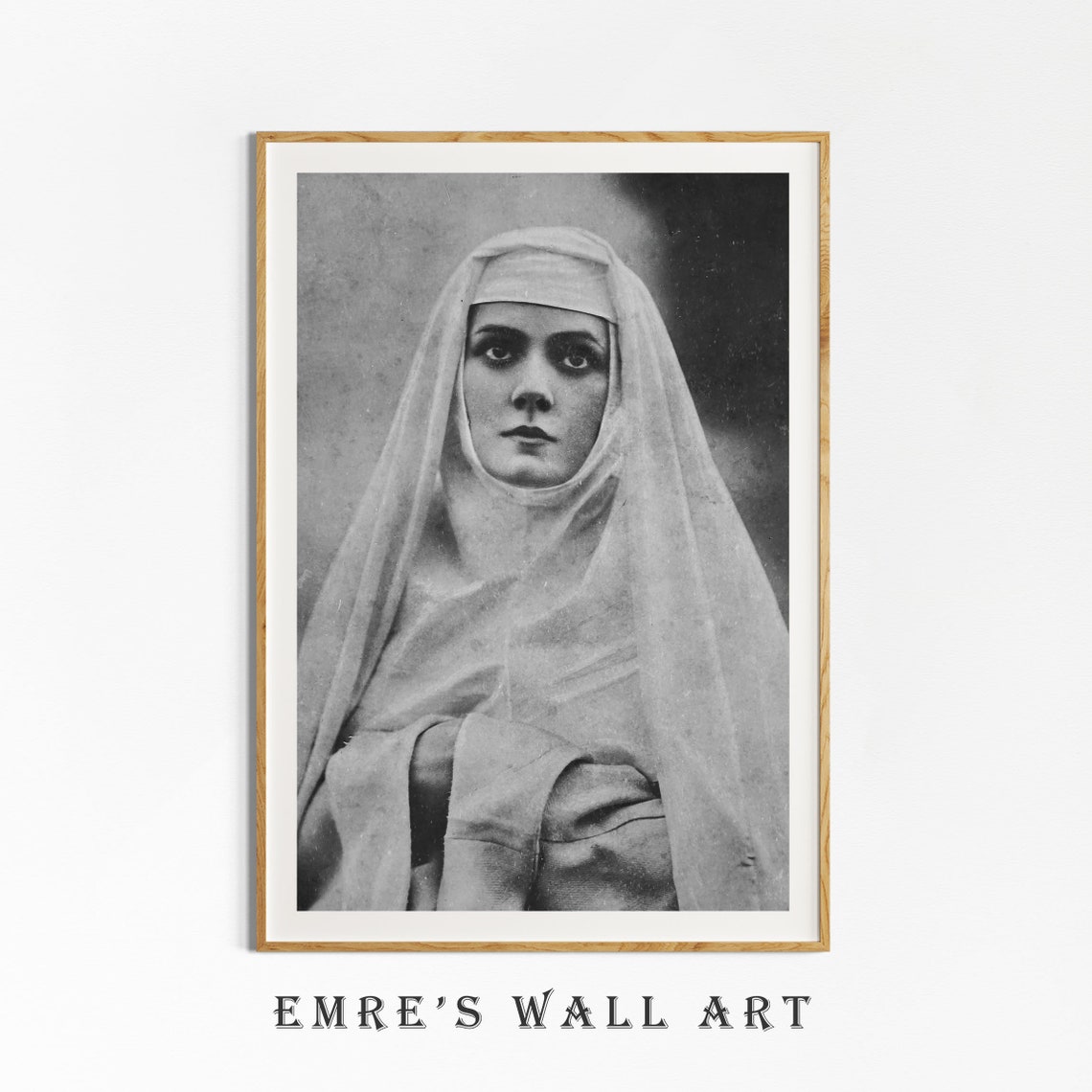 Vintage Portrait Art Print Nun Art Print Old Portrait Woman Print Antique Photo Art Vintage Woman Portrait Photo Nun Wall Art - Image 4